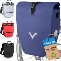 ValkBasic - sacoche de porte-bagages grande et étanche - bleu