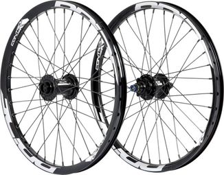 Paire de Roues Alu Pro Pride Control Disque Fusion 20/10mm Noir