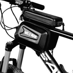 Bike frame bag with phone holder 1.5L black WILD MAN