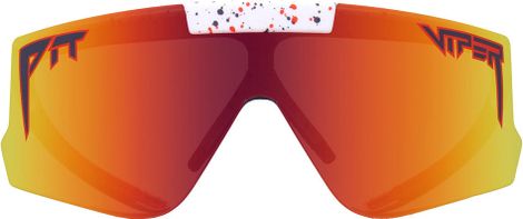 Ein Paar Pit Viper The Heater Brillen Weiß/Orange