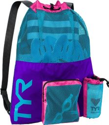 Sac filet de natation Tyr Big Mesh Mummy 40L Violet/Bleu