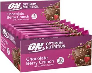 Boîte Crunch Protein Bar (12x55g) - Optimum Nutrition - Chocolate Berry -  Barres Protéinées