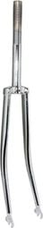 FOURCHE CITY 700C RIGIDE DEMI-COURSE ACIER CHROME CINTRE PIVOT (240-120mm) FILETE 1 -22 2 INTERIEUR