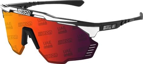 Scicon Sports Aeroshade Kunken Monogram Lunettes De Soleil De Performance Sportive (Scnpp Eau Muthiror Red Eau/Boulon Blanc Brillant)