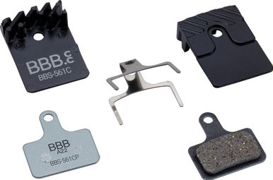 Coppia di pastiglie organiche BBB DiscStop Coolfin per Shimano Dura-Ace/Ultegra/105/Tiagra/GRX