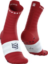 Compressport Pro Racing V4.0 Ultralight Run High sokken, rood/wit
