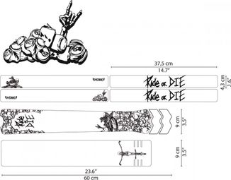 DYEDBRO Ride or Die Frame Sticker Black