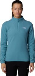 The North Face Women's 100 Glacier 1/4 Zip Blue Polare