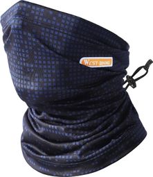 Tour de cou en soie de glace élastique  protection UV    Noir/Bleu