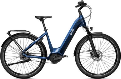 Bicicleta eléctrica urbana O2feel Duma 7.3 con Shimano Nexus 5V, transmisión por correa, 730 Wh, 27,5'' y color azul intenso