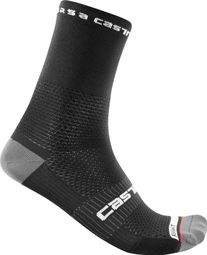 Paire de Chaussettes Castelli Rosso Corsa Pro 15 Noir