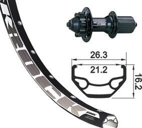 XLC 27.5'' Rear Wheel | 9x135 mm | Shimano/Sram Freewheel Black