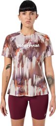 Dames-shirt met korte mouwen NNormal Race Fade Print, veelkleurig