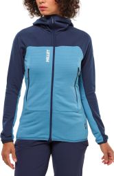 Millet Fusion Grid Hoodie Women's Blue Fleece