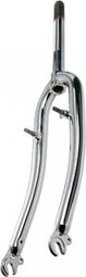 FOURCHE VTT 26  ACIER CHROMEE FILETEE 1  V-BRAKE A TASSEAUX