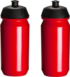 Gourde 2 x 500 ml Rouge avec bouchon noir