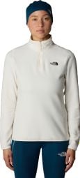 Forro polar para mujer The North Face 100 Glacier 1/4 Zip Blanco