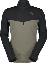 Heren Trui Scott Defined Light 1/2 Zip Zwart/Groen