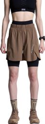 X-Bionic Corefusion Run Perform korte broek, beige, dames