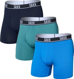 Saxx Essential Performance Mesh Brief Fly Blue Men's Boxers (3-Pack)