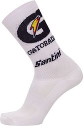 Calcetines Santini Team Lidl-Trek 2026 Blanco