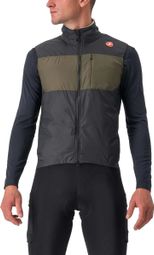 Castelli Unlimited Puffy Windbreaker Mouwloos Vest Zwart/Bruin