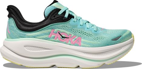 Hoka Bondi 9 Running Shoes Blue/Pink Women's
