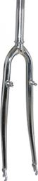 FOURCHE VTC 700X35 RIGIDE CINTREE ACIER CHROME AVEC TASSEAUX PIVOT FILETE (255-160mm) 1 -22 2 INTERIEUR- CONE 26.4mm