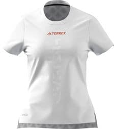 Kurzärmeliges adidas Laufshirt Terrex Agravic Weiß Damen