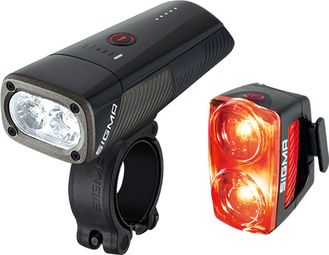 Sigma Buster 1600 en Buster RL 150 Voor- en Achterlicht Paar Zwart