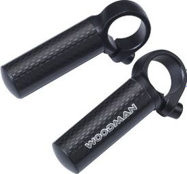 Woodman Pair of bar ends Chupa Carbon Black