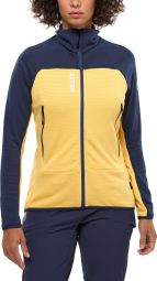Millet Fusion Grid fleecevest geel/blauw dames