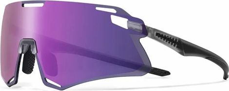 Gafas de ciclismo ligeras gris transparente lente HD violeta
