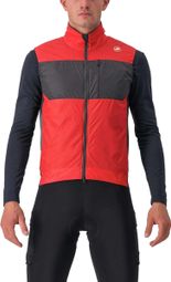 Castelli Unlimited Puffy Windbreaker Mouwloos Vest Rood/Zwart