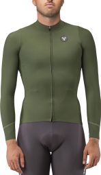 Lebram Race Men's Mid-Season Long-Sleeve Jersey, Khaki Green