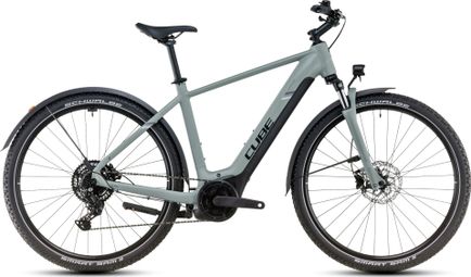 Cube Nuride Hybrid Performance 500 Allroad Bicicleta Híbrida Eléctrica Shimano Cues 9S 500 Wh 29'' Gris Pantano Verde 2025