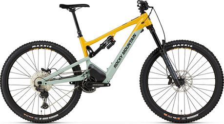 VTT Électrique Tout-Suspendu Rocky Mountain Altitude Powerplay Alloy 50 Shimano SLX/XT 12V 720Wh 29'' Jaune Vert