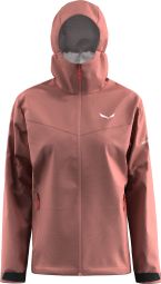 Veste Impermeable Salewa Puez 2.5L Powertex Rose Femme