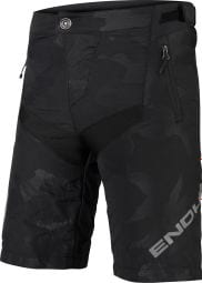 Children's Short with Skin Endura MT500JR Black Camo