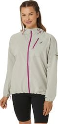 Chaqueta impermeable <strong>Asics Fujitrail para mujer Rosa</strong>Beige