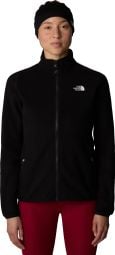 Forro polar The North Face 100 Glacier Full Zip para mujer Negro