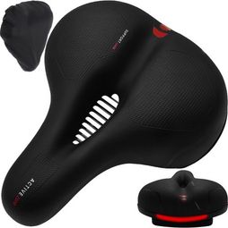 Selle de vélo Comfort Foam Femme/ Homme - Noir - Avec tapis de selle