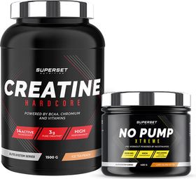 Programme Volume et Force - Créatine Hardcore Ice Tea Pêche - No Pump Xtreme Long Island Ice Tea