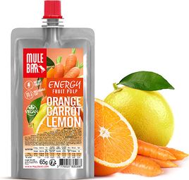 MuleBar Vegan Fruit Pulp Pouch Naranja Zanahoria Limón 65 g