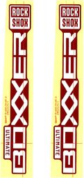RockShox BoXXer 27/29'' stickerset Zilver Rood