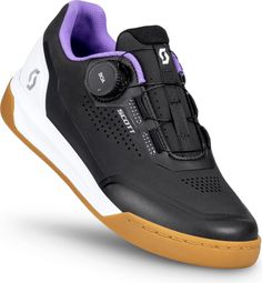 Zapatillas de pedales planos para mujer Scott Volt Evo Flat Boa Negro/Blanco