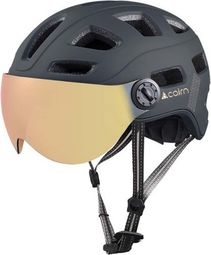 Cairn Helm Quartz Visor LED USB Black Gold / Schwarz Gold