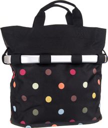 Klickfix Bikebasket Oval S Dots Handlebag Bag Black Multicolor