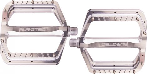 Burgtec Penthouse MK5 Flat Pedals Rhodium Silver