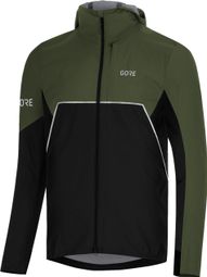 Veste coupe-vent Running Gore Wear R7 Partial Gore-Tex Infinium Kaki/Noir